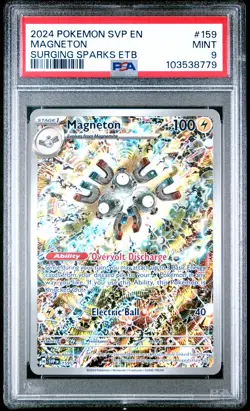 2024 POKEMON SVP EN-SV BLACK STAR PROMO #159 MAGNETON PSA 9 - Image 1
