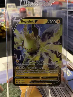 Pokemon TCG Regieleki V Sword & Shield - Silver Tempest 057/195 Holo Ultra Rare - Image 1
