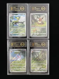 2025 Pokemon TCG Chinese Gem Pack Leafeon Eevee CBB2C APH 10 Lot 4 Holo #13 ERC - Image 1