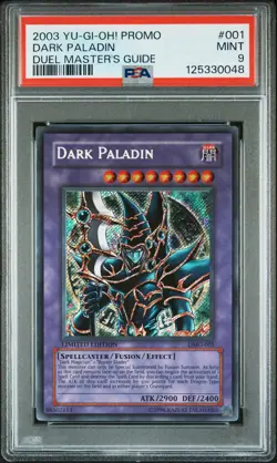 2003 YU-GI-OH! PROMO DUEL MASTER'S GUIDE #001 DARK PALADIN PSA 9 - Image 1