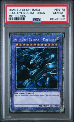 2024 YU-GI-OH! RA03-QUARTER CENTURY BONANZA BLUE-EYES ULTIMATE DRAGON PSA 10 - Image 1