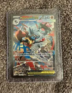 Mega Lucario Ex Alternate Art 179/132 Mega Evolution Secret Rare Pokemon Card NM - Image 1
