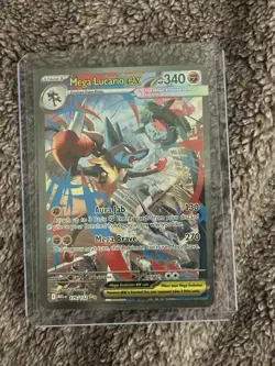 Mega Lucario Ex Alternate Art 179/132 Mega Evolution Secret Rare Pokemon Card NM - Image 2