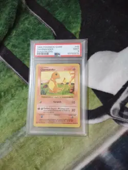 1999 Pokemon Card Charmander #46 Shadowless Base Set PSA 9 MINT - Image 1
