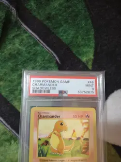1999 Pokemon Card Charmander #46 Shadowless Base Set PSA 9 MINT - Image 4