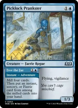 Picklock Prankster -Foil Near Mint MTG Wilds of Eldraine - Image 1