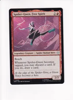 MAGIC THE GATHERING MTG MARVEL'S SPIDER-MAN SPIDER-GWEN, FREE SPIRIT (#3) - Image 1