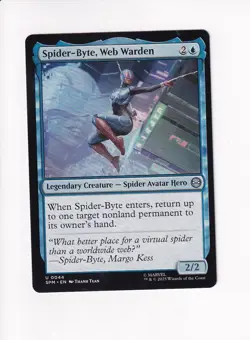 MAGIC THE GATHERING MTG MARVEL'S SPIDER-MAN SPIDER-BYTE, WEB WARDEN (#2) - Image 1