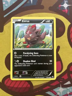 Pokemon Zorua 70/108 - BW Dark Explorers - Non Holo - Played - Image 1