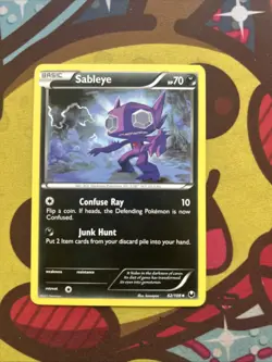 Pokemon Sableye 62/108 - BW Dark Explorers - Non Holo - Played - Image 1
