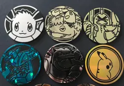 8 X Pokemon Large Coins Coin Tokens Shiny Blastoise Pikachu Eevee Venusaur - Image 3