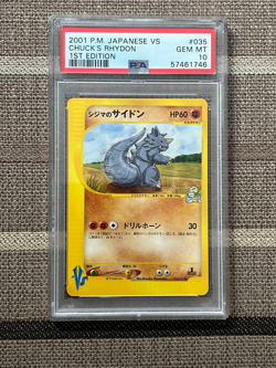 Pokemon Japanese VS Chuck's Rhydon PSA 10 - Image 1