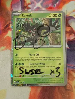 Zarude Cosmos Holo ~3x Swirl~ SVP 199 Near Mint Black Star Promo Pokemon ShipNow - Image 1