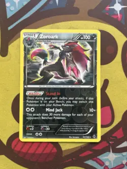 Pokemon Zoroark 91/162 - Reverse Holo Rare - XY Breakthrough - Excellent - Image 1