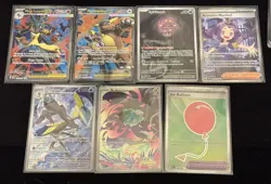 Lot of 7 Pokemon Mega Evolution Illustration Rare & Ultra Rare Cards - Image 1