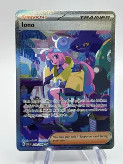 Iono Pokemon TCG Paldean Fates Holo Special Illustration Rare Card 237/091 - Image 1