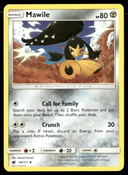 2017 Crimson Invasion Set Pokemon Card 064 Mawile LP - Image 1