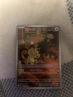 Team Rockets Meowth Destined Rivals Illustration Card 203/182 Mint!!!! - Image 1