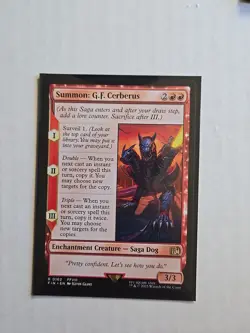 Summon: G.F. Cerberus - Final Fantasy - NM - MTG Magic - Rare - Saga Creature - Image 1