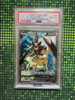 Kleavor V Full Art PSA 10 Black Star Promo SWSH248 Pokemon Card - Image 1