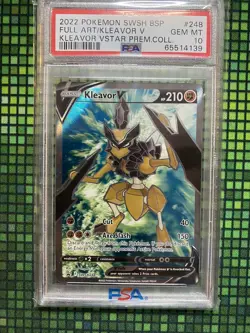 Kleavor V Full Art PSA 10 Black Star Promo SWSH248 Pokemon Card - Image 2