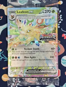 Leafeon ex 006/131 Prismatic Evolutions Stamped Promo Pokemon TCG SEALED - Image 1