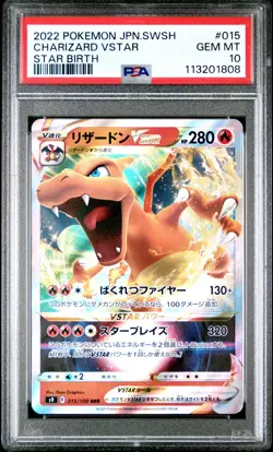 2022 Pokemon Charizard VSTAR (JP) - Star Birth - 015/100 - PSA 10 GEM MINT - Image 2