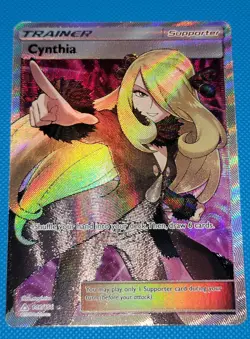 Pokemon TCG Cynthia 148 / 156 Sm-Ultra Prism Holo Full Art Trainer - Image 2