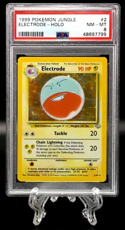 PSA 8 NM-MT 1999 POKEMON JUNGLE ELECTRODE HOLO #2 448 WOTC - Image 1