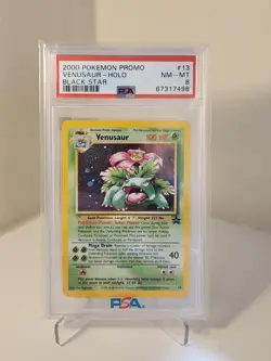Pokemon Venusaur #13 Black Star Promo Wotc 2000 Low Pop PSA 8 No Reserve ✨🌴 - Image 1