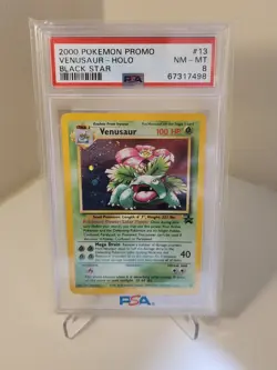 Pokemon Venusaur #13 Black Star Promo Wotc 2000 Low Pop PSA 8 No Reserve ✨🌴 - Image 2