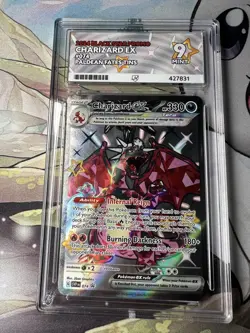 ACE 9 Pokemon Charizard EX 074 SVP Black Star Promo Paldean Fates Matching Label - Image 1