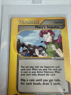 Mary’s Impulse 142/165 Expedition Supporter WOTC Vintage Pokemon - Image 2