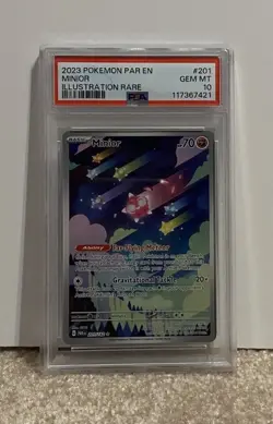 Pokemon Minior 201/182 Illustration Rare Full Art PSA 10 GEM MT - Image 1