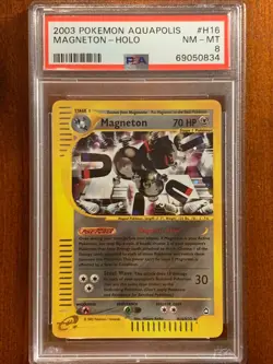 Pokemon - Magneton Holo H#16 - 2003 Aquapolis - Englisch - PSA 8 - Image 1