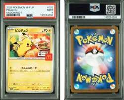 PSA 9 Pikachu 020/M-P McDonald's Happy Set Promo 2025 Pokemon Card Japanese - Image 1