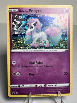 DAMAGED Galarian Ponyta SWSH013 General Mills Promo AUTHENTIC Pokemon Card - Image 1