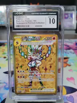 CGC Gem Mint 10 Cinderace EX Sacrlet & Violet Black Star Promo Card SVP163 - Image 1