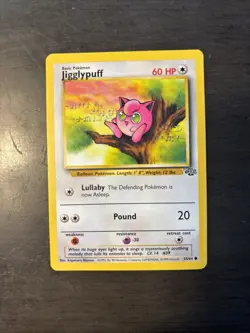 Jigglypuff 54/64 WOTC Pokemon Card Vintage Jungle Set - Image 1
