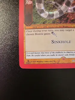 MetaZoo 1st Edition Cryptid Nation Sinkhole Sam Reverse Holo Card 15/159 - Image 2