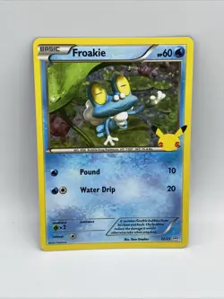 Pokemon Card Froakie 22/25 McDonalds 25th Anniversary Promo Holo - Image 1