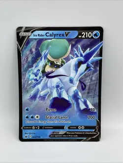Pokemon Card Ice Rider Calyrex V 045/198 Chilling Reign Half Art - Image 1