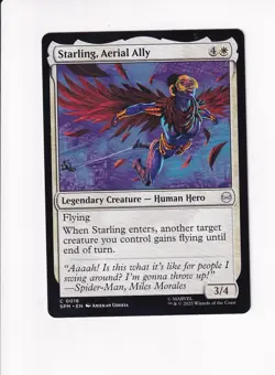 MAGIC THE GATHERING MTG MARVEL'S SPIDER-MAN STARLING, AERIAL ALLY (#3) - Image 1