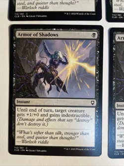 4x Baldur's Gate Armor Of Shadows NM/M Magic The Gathering Mtg - Image 2