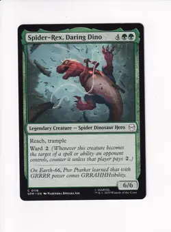 MAGIC THE GATHERING MTG MARVEL'S SPIDER-MAN SPIDER-REX, DARING DINO (#3) - Image 1
