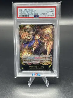 2024 ONE PIECE PREMIUM CARD COLLECTION -LEADER - #003 MONKEY D. LUFFY PSA 10 - Image 1