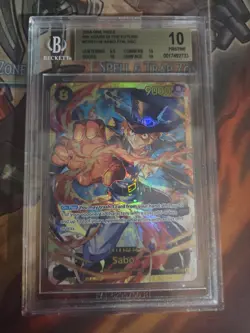 2024 One Piece Card Game: 500 Years in The Future OP07 English SEC Sabo BGS 10 - Image 1