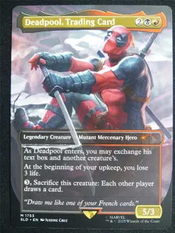 Deadpool Trading Card Borderless - SLD - Mtg Card #4LM - Image 1