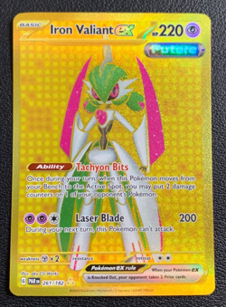 Iron Valiant ex 261/182 Paradox Rift Hyper Rare Pokemon TCG Card NM - Image 1