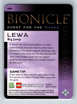 LEWA BIONICLE QUEST FOR MASKS 1ST EDITION CARD 128 TRIUMPHS! FULL ART LEGO - Image 2